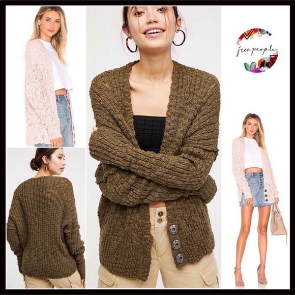 FREE PEOPLE RIBBED KNIT OVERSIZE LONG CARDIGAN A2C - Picture 2 of 8